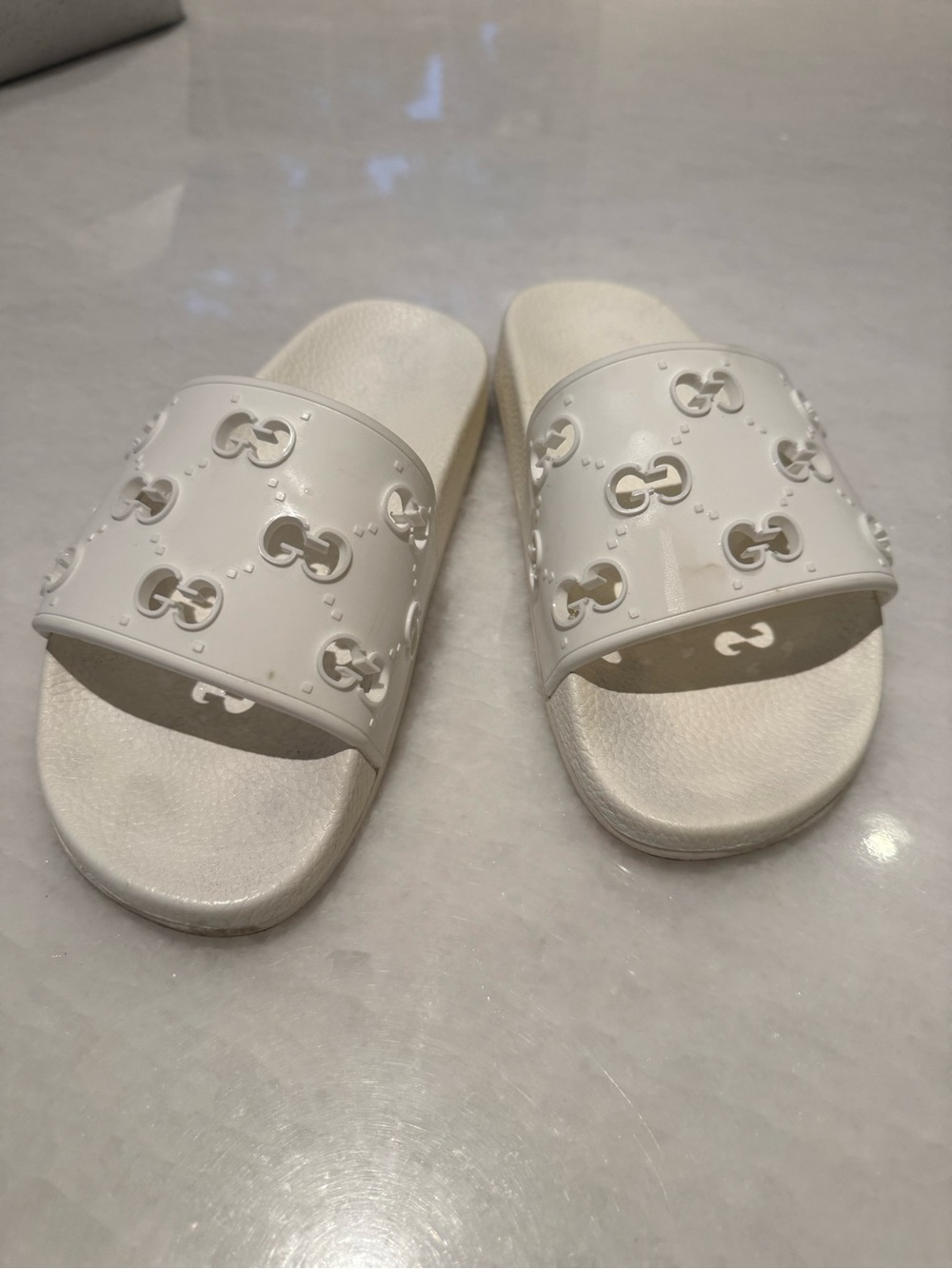 White Inspired Slide Sandals for Women